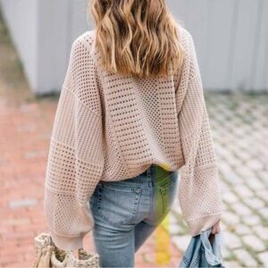 Moth Anthropologie kimono sleeve cream Reece sweater size M